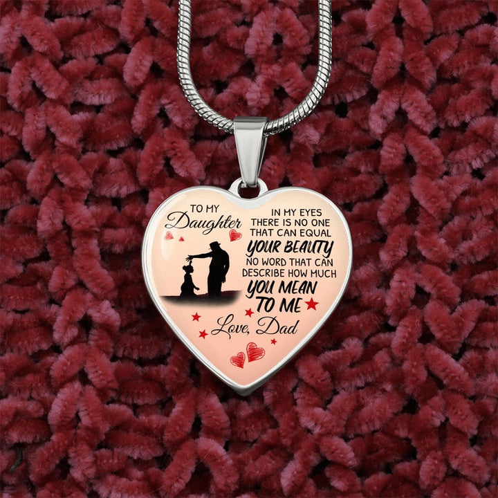 Daddy daughter hot sale heart necklace