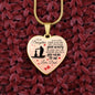 To My Daughter - Gift From Dad - Luxury Graphic Heart Necklace - Celeste Jewel