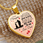 To My Daughter - Gift From Dad - Luxury Graphic Heart Necklace - Celeste Jewel