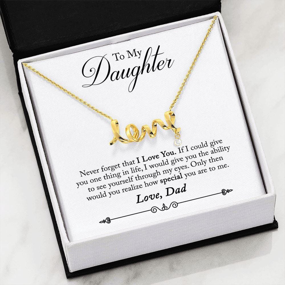 To My Daughter - How Special You Are - Dainty Love Necklace - Celeste Jewel