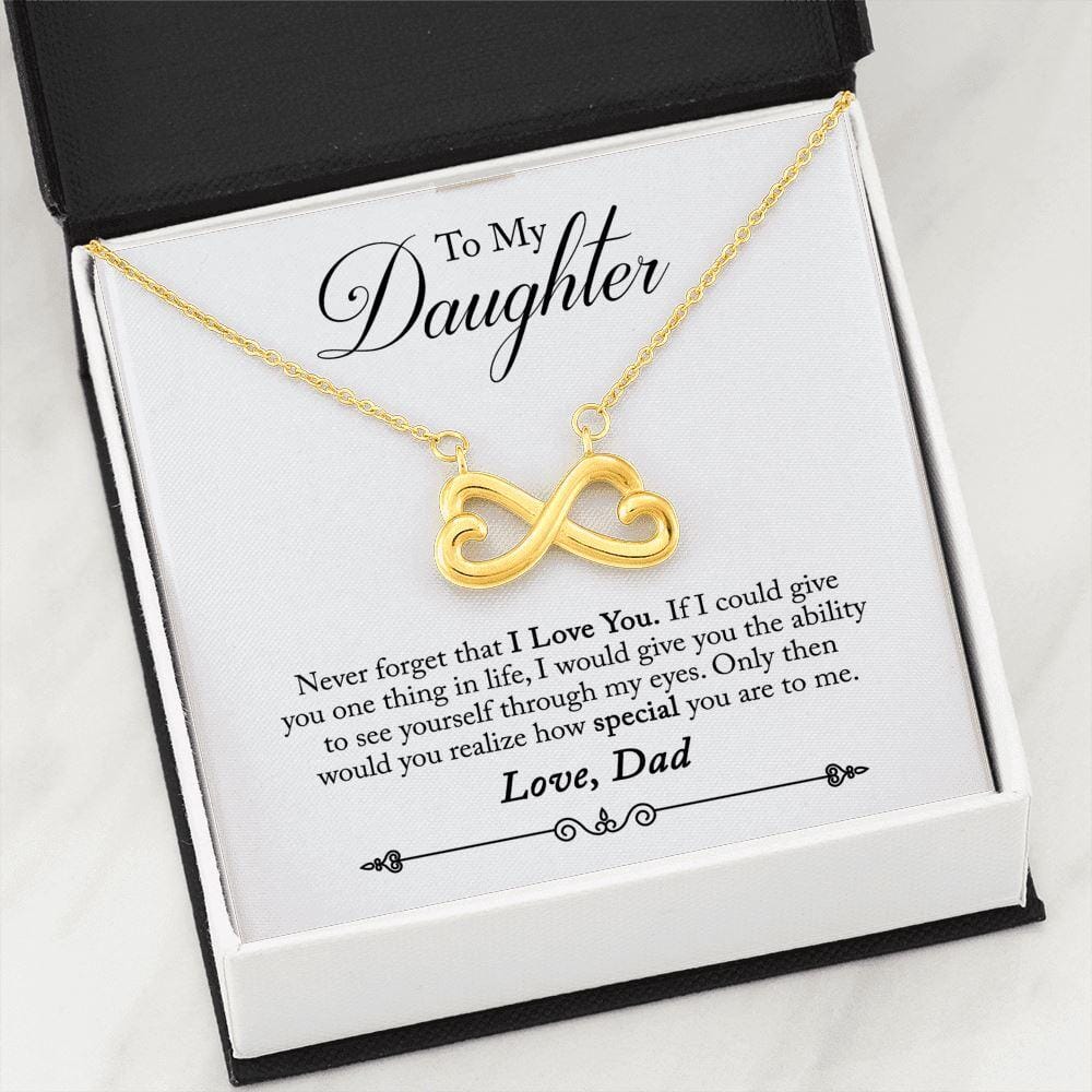 To My Daughter - How Special You Are - Infinity Necklace - Celeste Jewel