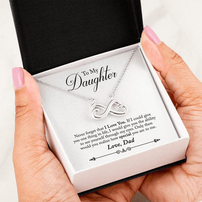 To My Daughter - How Special You Are - Infinity Necklace - Celeste Jewel