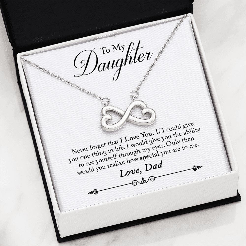 To My Daughter - How Special You Are - Infinity Necklace - Celeste Jewel