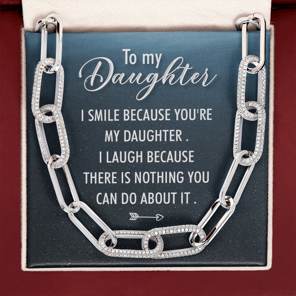 To My Daughter - I Smile - Forever Linked Necklace - Celeste Jewel
