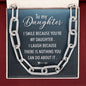 To My Daughter - I Smile - Forever Linked Necklace - Celeste Jewel
