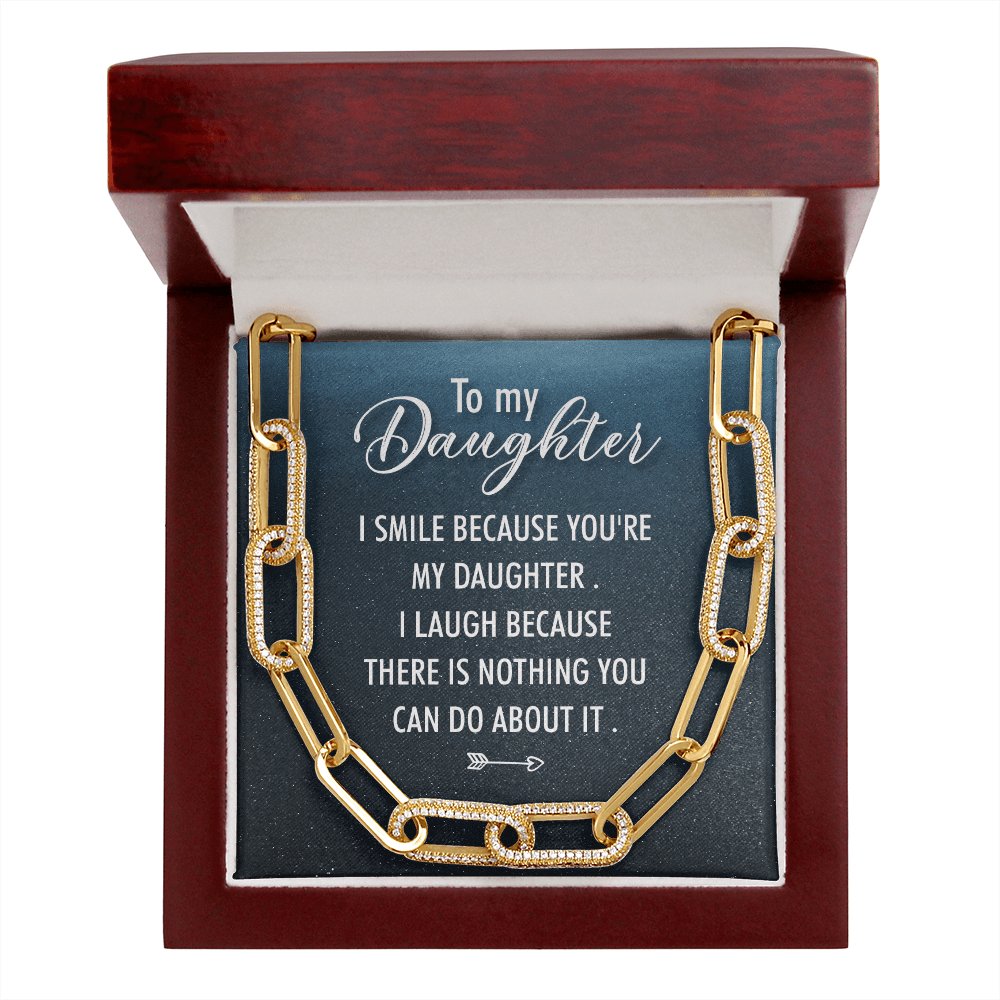 To My Daughter - I Smile - Forever Linked Necklace - Celeste Jewel