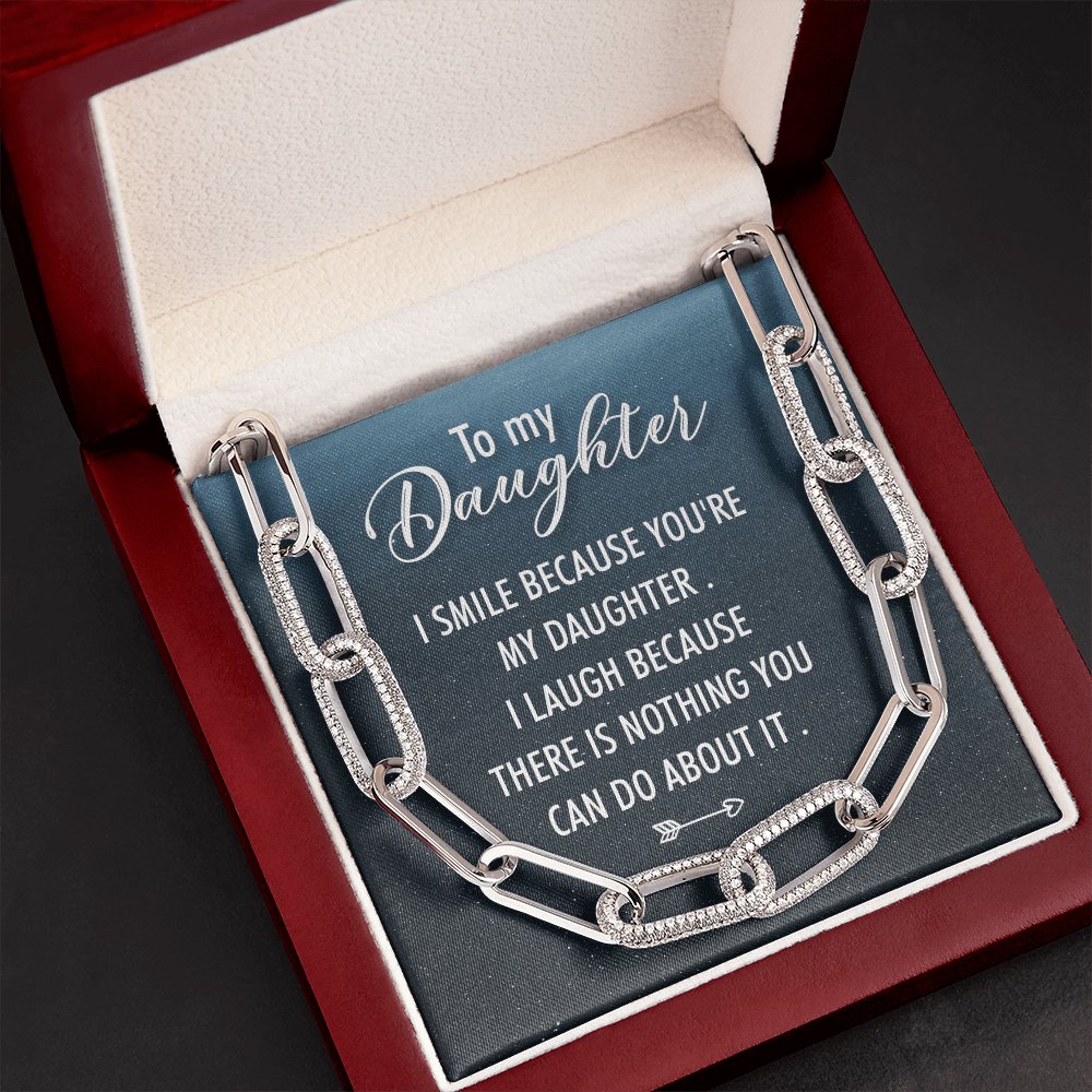 To My Daughter - I Smile - Forever Linked Necklace - Celeste Jewel