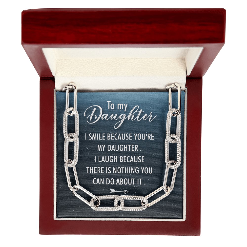 To My Daughter - I Smile - Forever Linked Necklace - Celeste Jewel