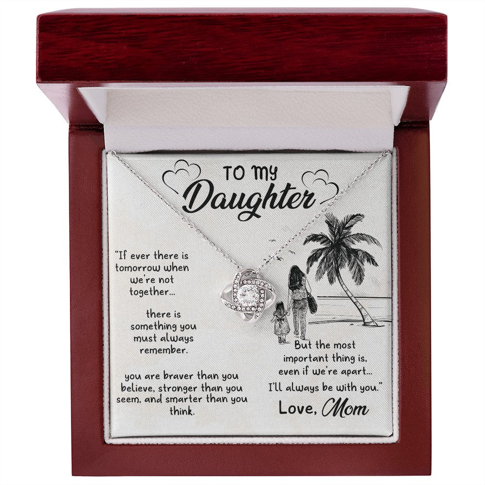 To My Daughter - I'll Always Be With You - Love Knot Necklace - Celeste Jewel