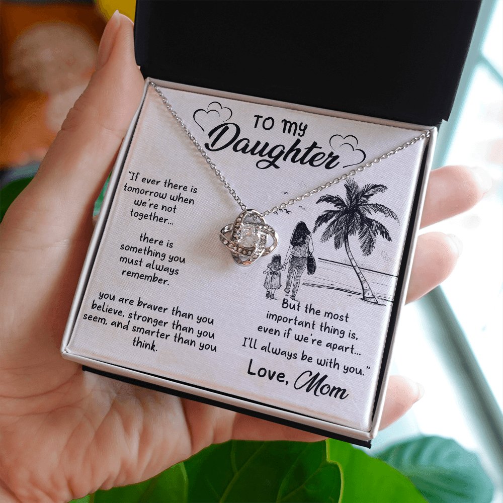 To My Daughter - I'll Always Be With You - Love Knot Necklace - Celeste Jewel