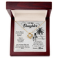 To My Daughter - I'll Always Be With You - Love Knot Necklace Jewelry 18K Yellow Gold Finish Luxury Box 