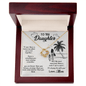 To My Daughter - I'll Always Be With You - Love Knot Necklace Jewelry 18K Yellow Gold Finish Luxury Box 