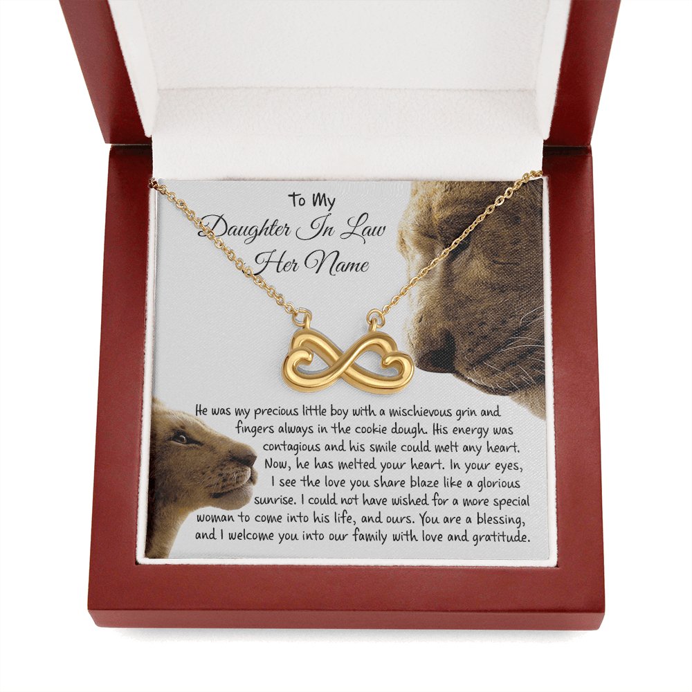 To My Daughter-In-Law - You Are A Blessing - Infinity Necklace - Celeste Jewel