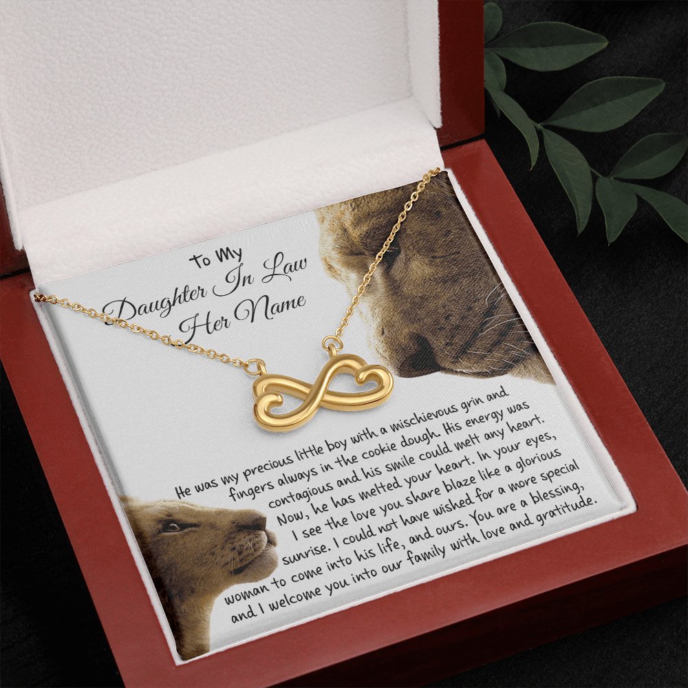 To My Daughter-In-Law - You Are A Blessing - Infinity Necklace - Celeste Jewel