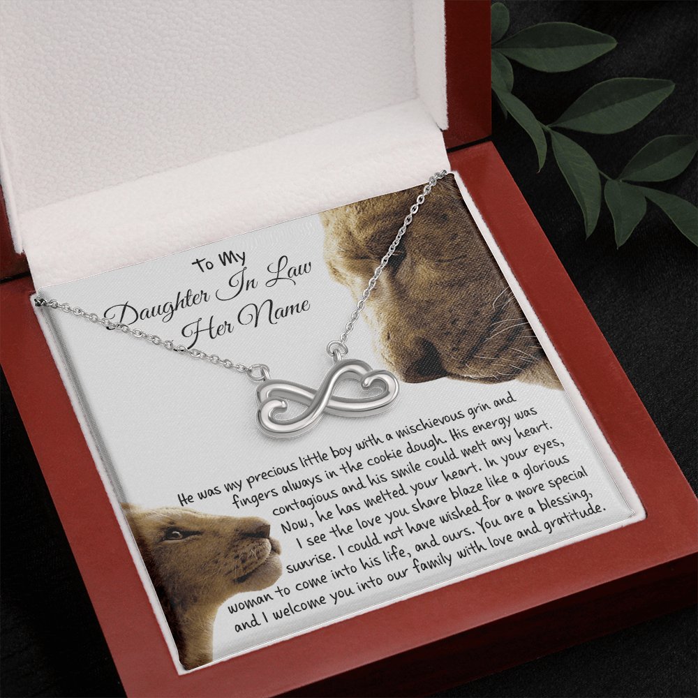 To My Daughter-In-Law - You Are A Blessing - Infinity Necklace - Celeste Jewel