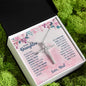 To My Daughter - In My Eyes - Cubic Zirconia Cross Necklace - Celeste Jewel