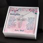 To My Daughter - In My Eyes - Cubic Zirconia Cross Necklace - Celeste Jewel