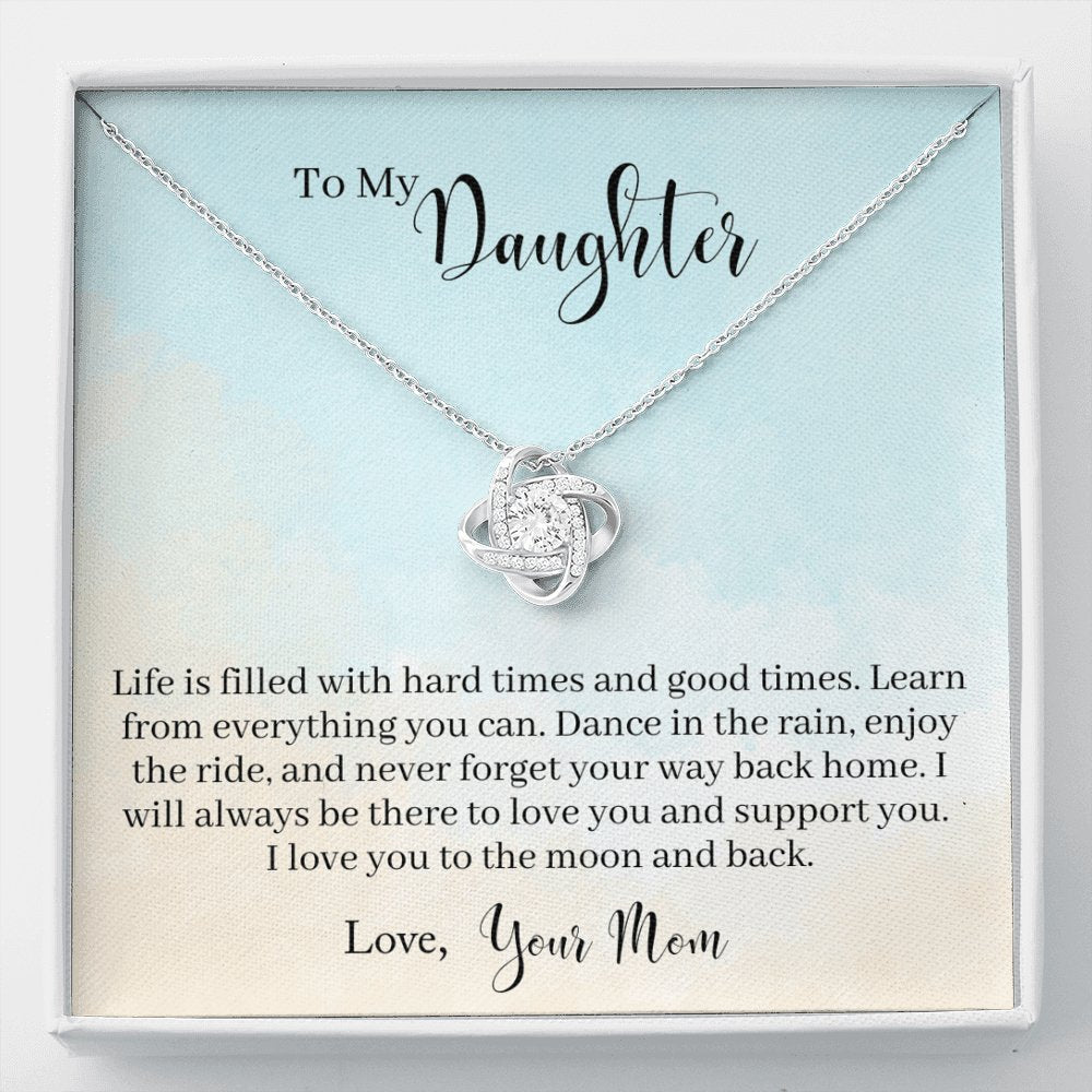 To My Daughter - Learn From Everything - Love Knot Necklace - Celeste Jewel