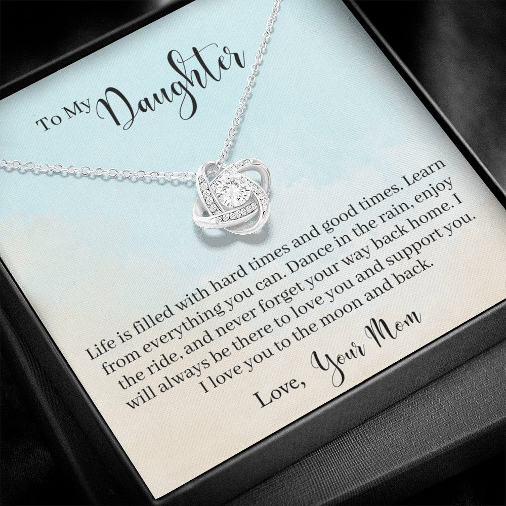 To My Daughter - Learn From Everything - Love Knot Necklace - Celeste Jewel