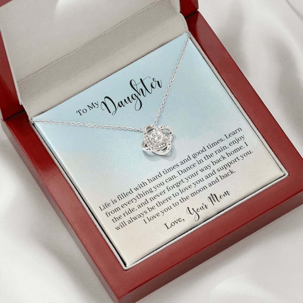 To My Daughter - Learn From Everything - Love Knot Necklace - Celeste Jewel