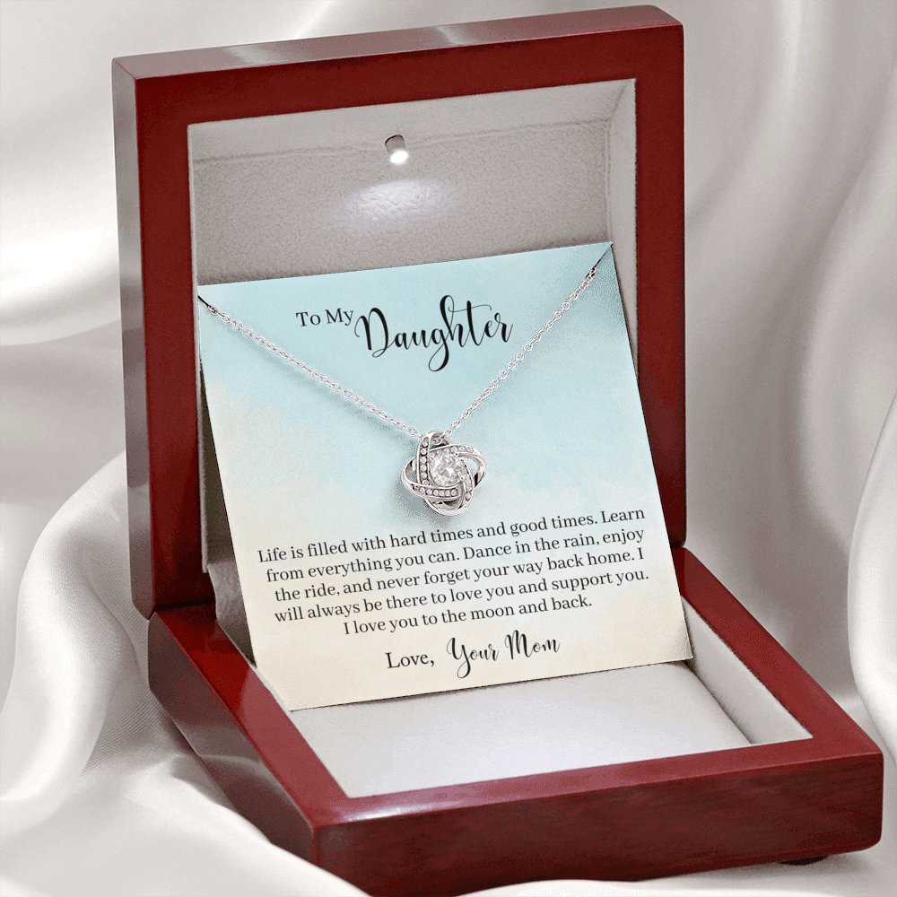 To My Daughter - Learn From Everything - Love Knot Necklace - Celeste Jewel