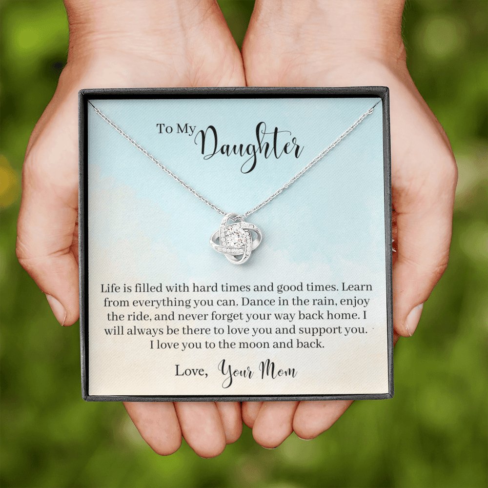 To My Daughter - Learn From Everything - Love Knot Necklace - Celeste Jewel
