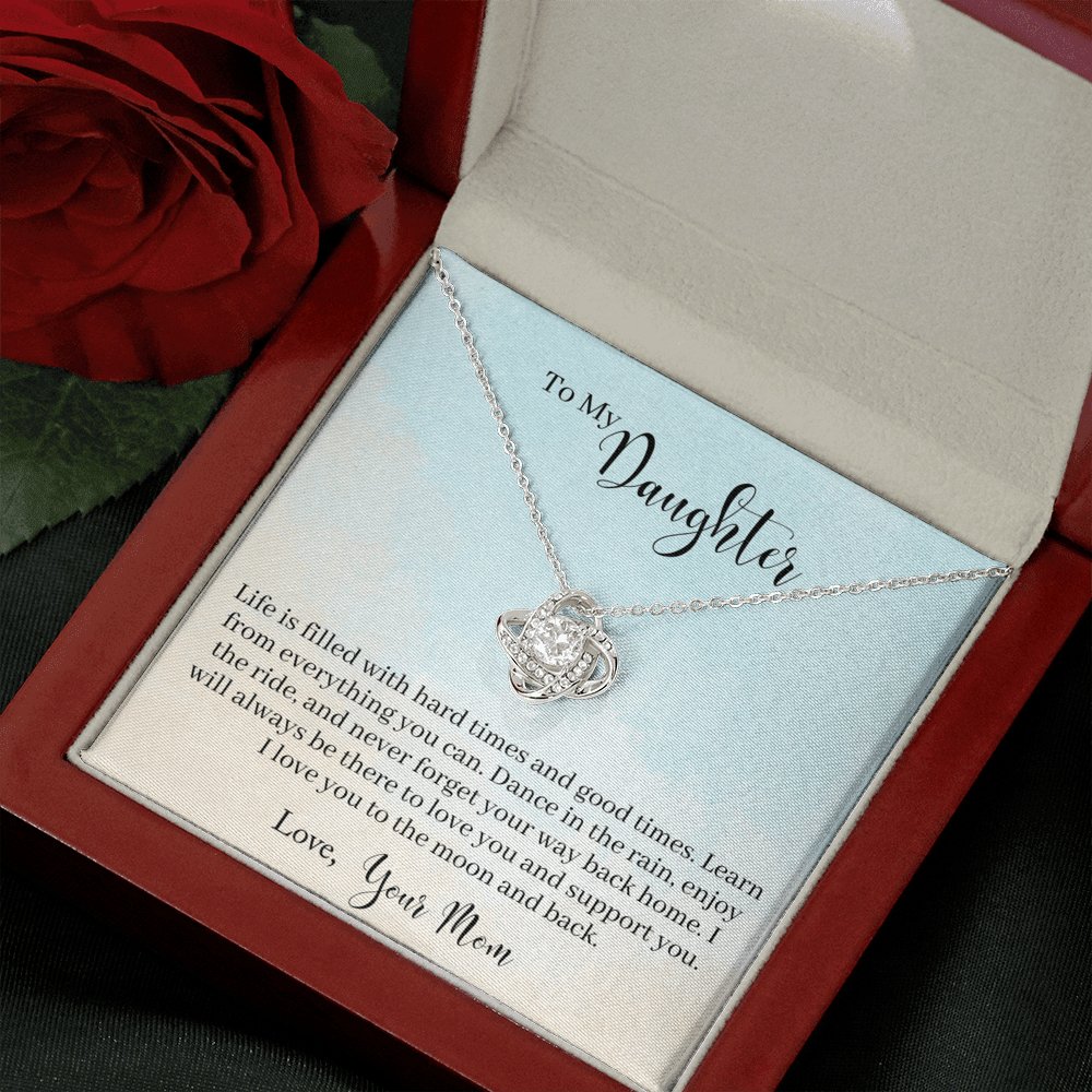 To My Daughter - Learn From Everything - Love Knot Necklace - Celeste Jewel