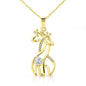 To My Daughter - Little Star - Hugging Giraffe Necklace - Celeste Jewel
