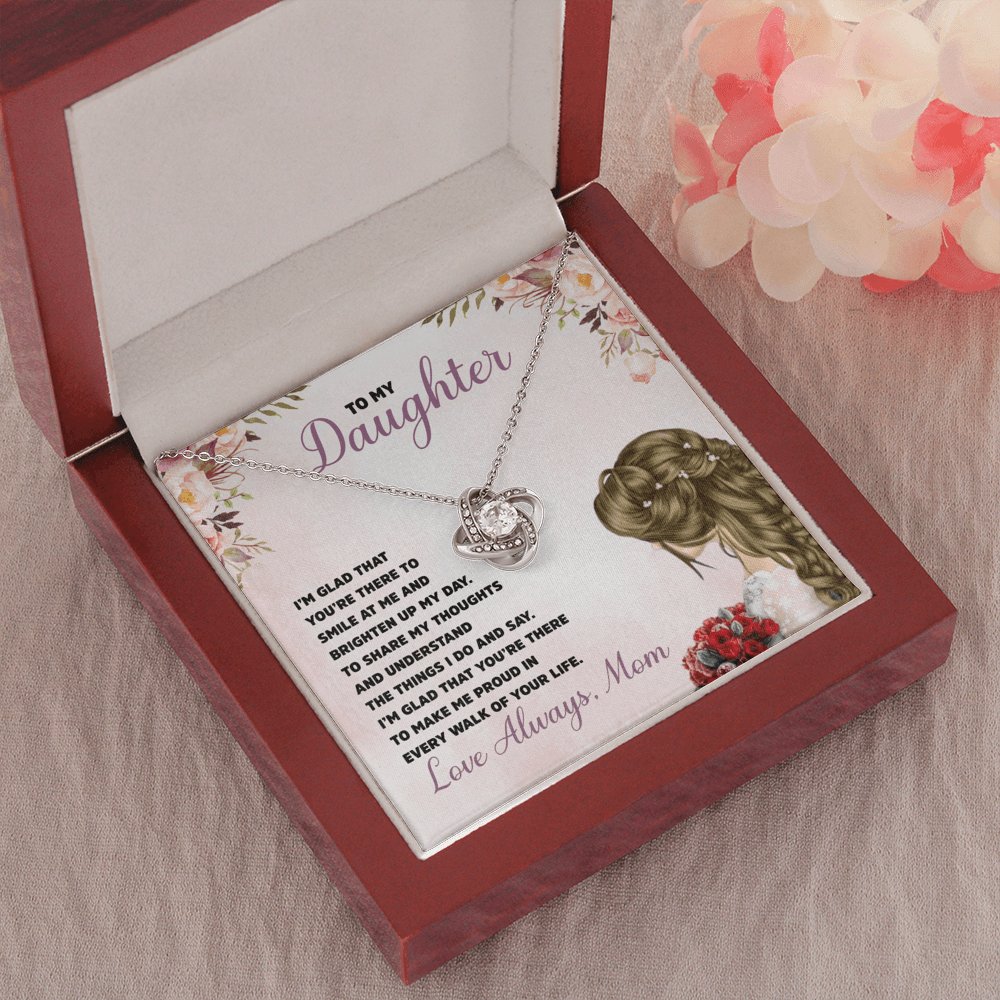 To My Daughter - Make Me Proud - Love Knot Necklace - Celeste Jewel