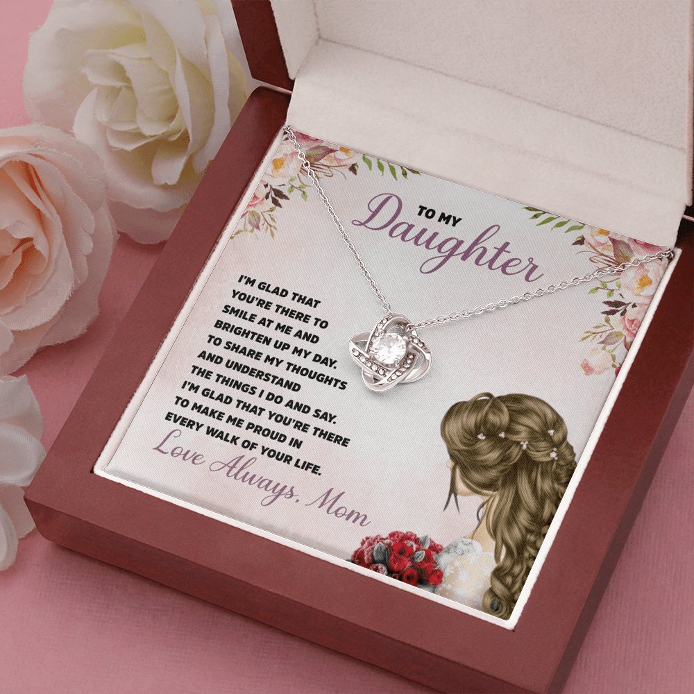 To My Daughter - Make Me Proud - Love Knot Necklace - Celeste Jewel