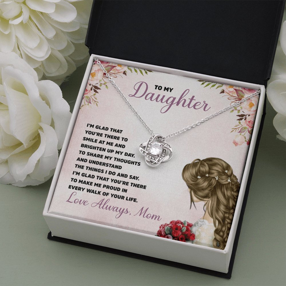 To My Daughter - Make Me Proud - Love Knot Necklace - Celeste Jewel
