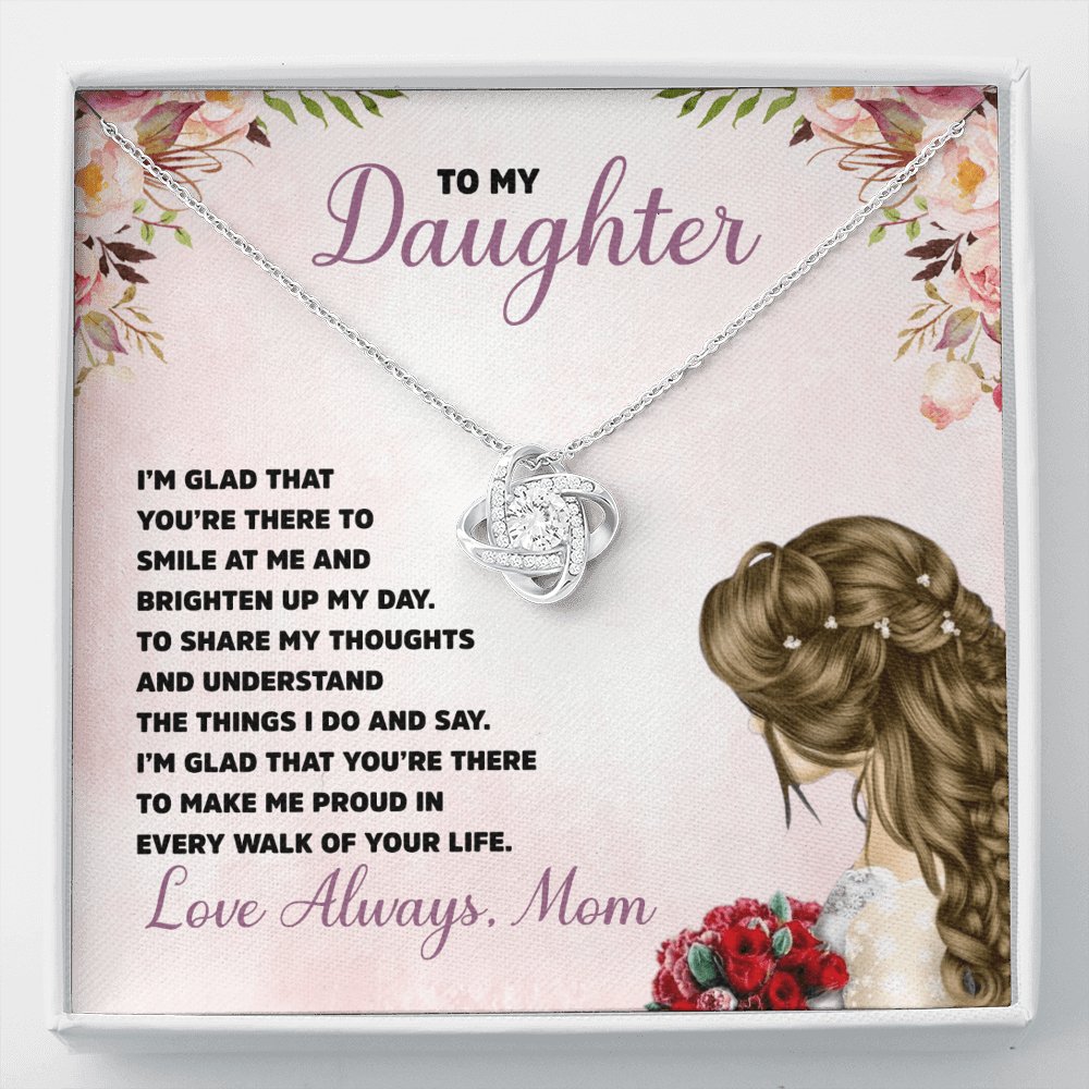 To My Daughter - Make Me Proud - Love Knot Necklace - Celeste Jewel