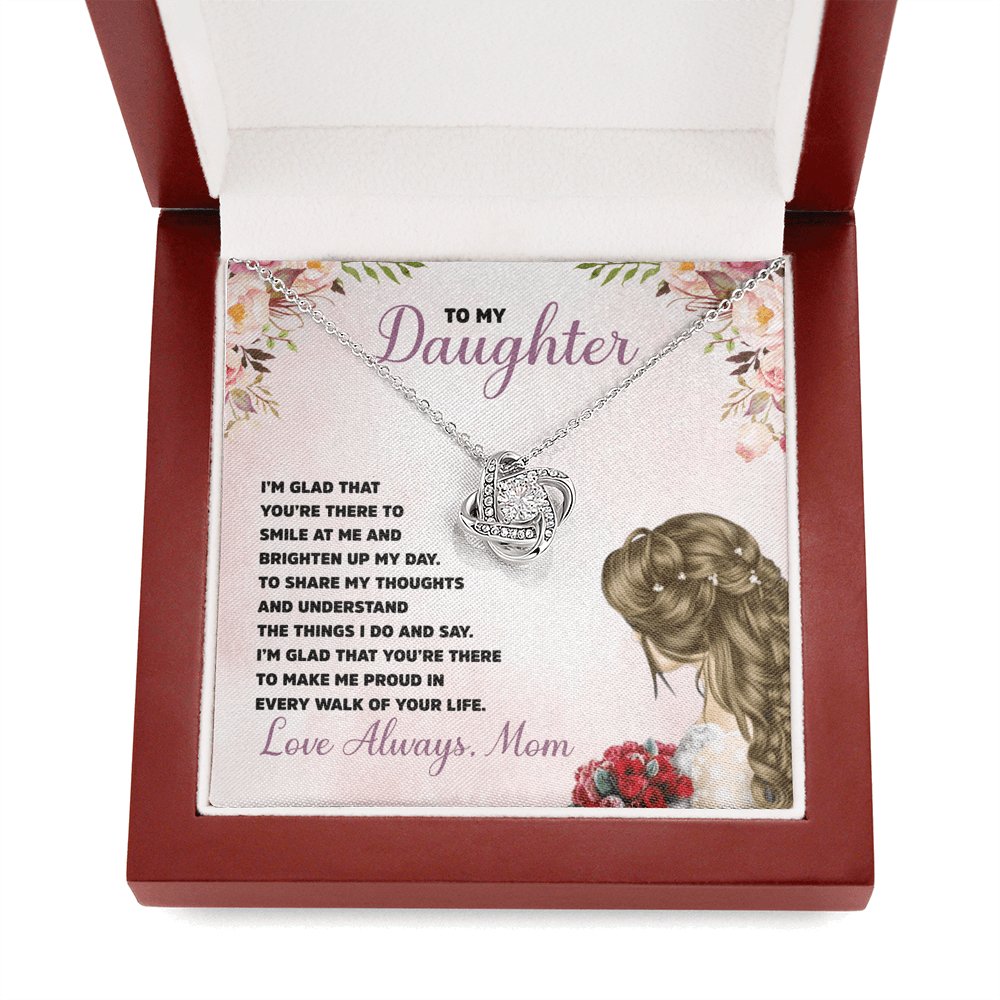 To My Daughter - Make Me Proud - Love Knot Necklace - Celeste Jewel