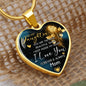 To My Daughter -Most Beautiful Thing - Luxury Graphic Heart Necklace - Celeste Jewel