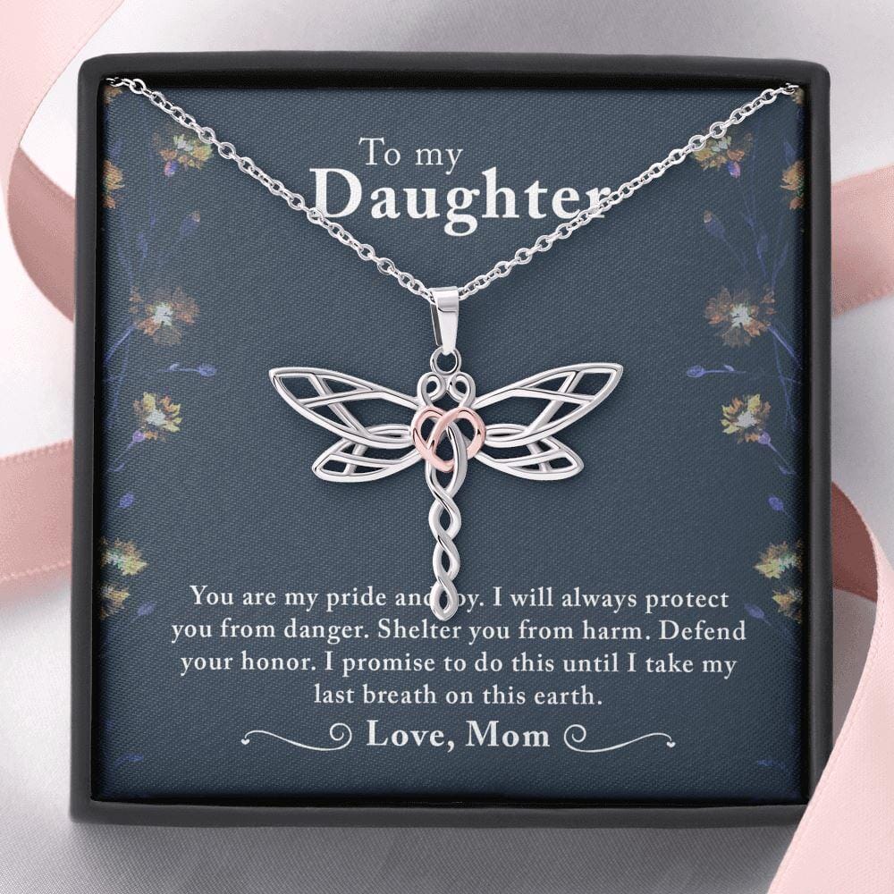 To My Daughter - My Pride And Joy - Dragonfly Necklace - Celeste Jewel