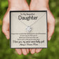 To My Daughter - One Of Three Places - Love Knot Necklace - Celeste Jewel