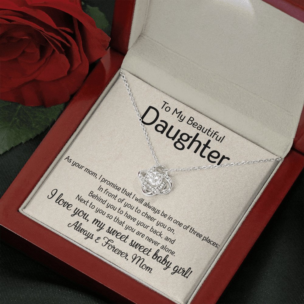 To My Daughter - One Of Three Places - Love Knot Necklace - Celeste Jewel