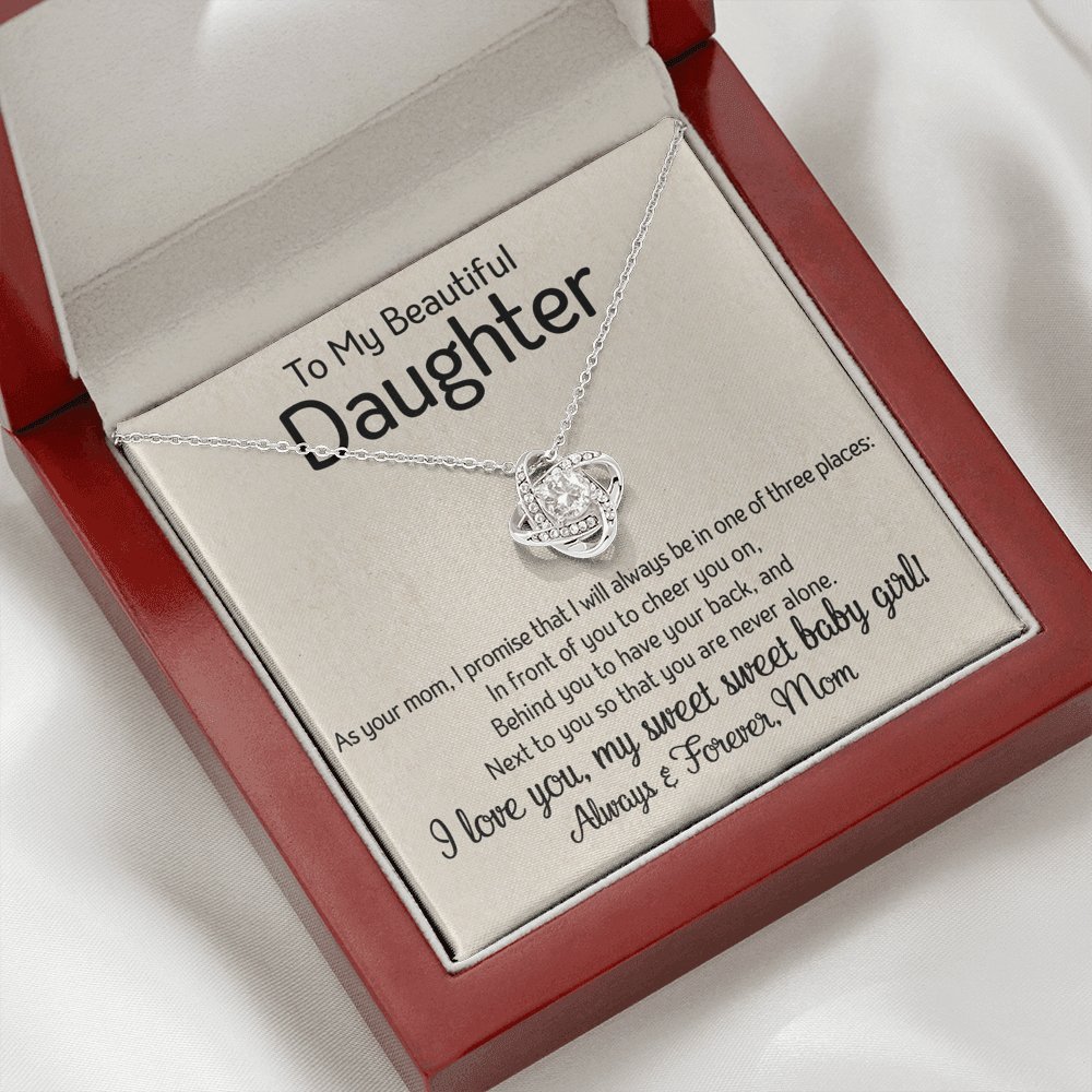 To My Daughter - One Of Three Places - Love Knot Necklace - Celeste Jewel