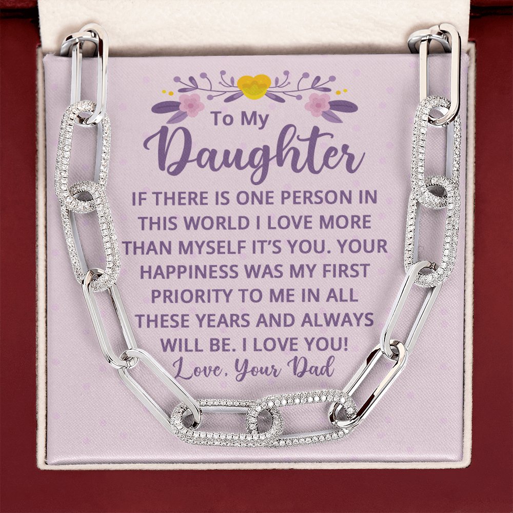 To My Daughter - One Person In This World - Forever Linked Necklace - Celeste Jewel