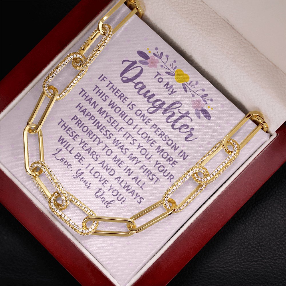 To My Daughter - One Person In This World - Forever Linked Necklace - Celeste Jewel