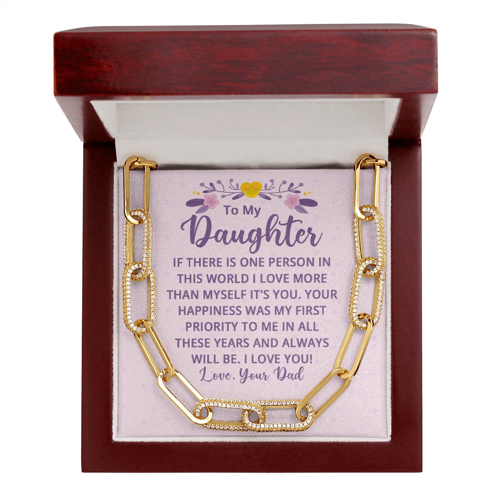 To My Daughter - One Person In This World - Forever Linked Necklace - Celeste Jewel