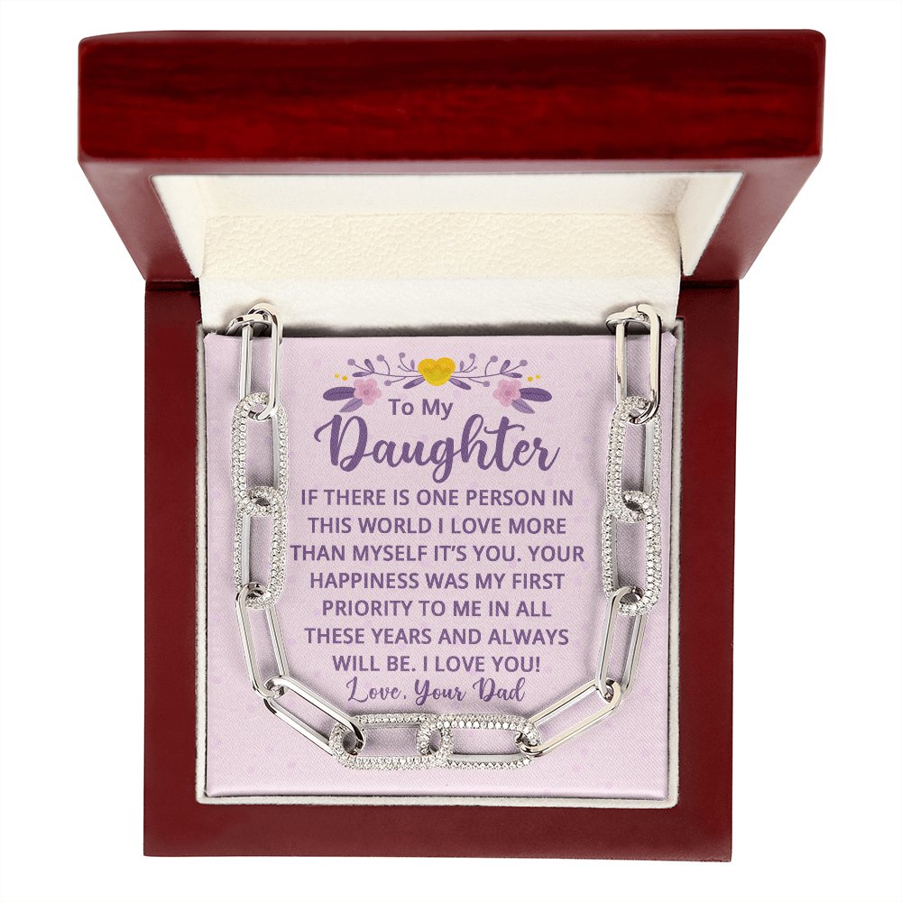 To My Daughter - One Person In This World - Forever Linked Necklace - Celeste Jewel