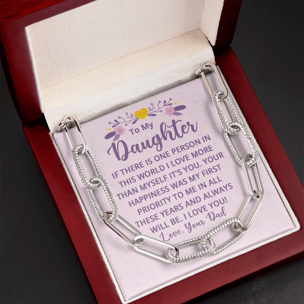 To My Daughter - One Person In This World - Forever Linked Necklace - Celeste Jewel