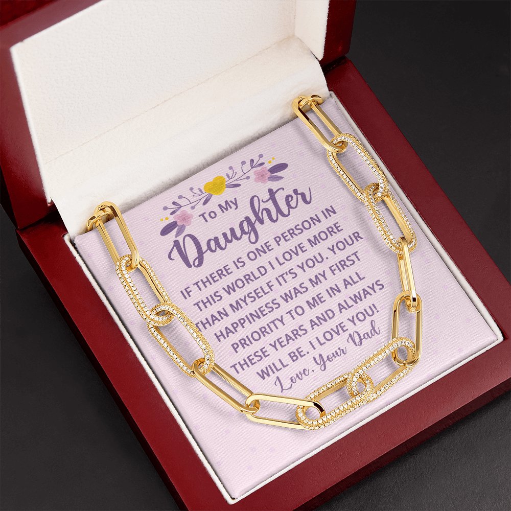 To My Daughter - One Person In This World - Forever Linked Necklace - Celeste Jewel