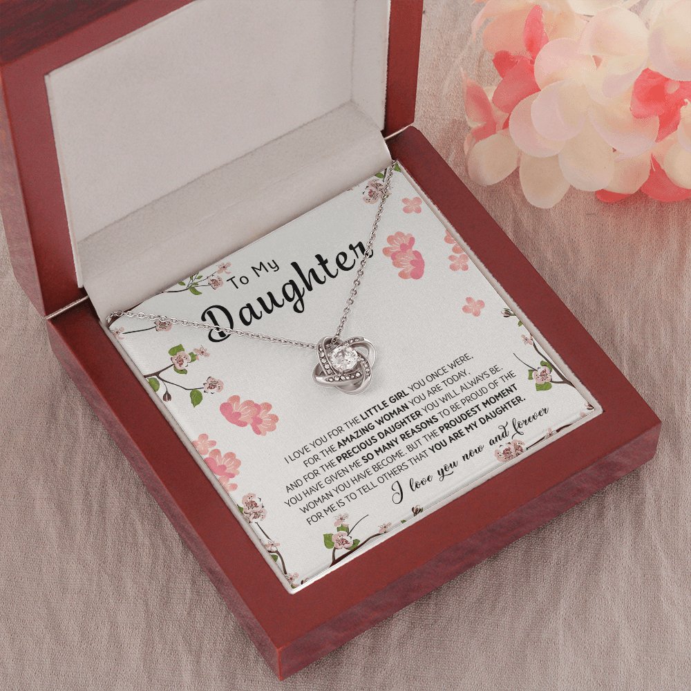 To My Daughter - Proudest Moment - Love Knot Necklace - Celeste Jewel