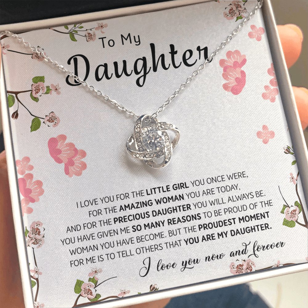 To My Daughter - Proudest Moment - Love Knot Necklace - Celeste Jewel