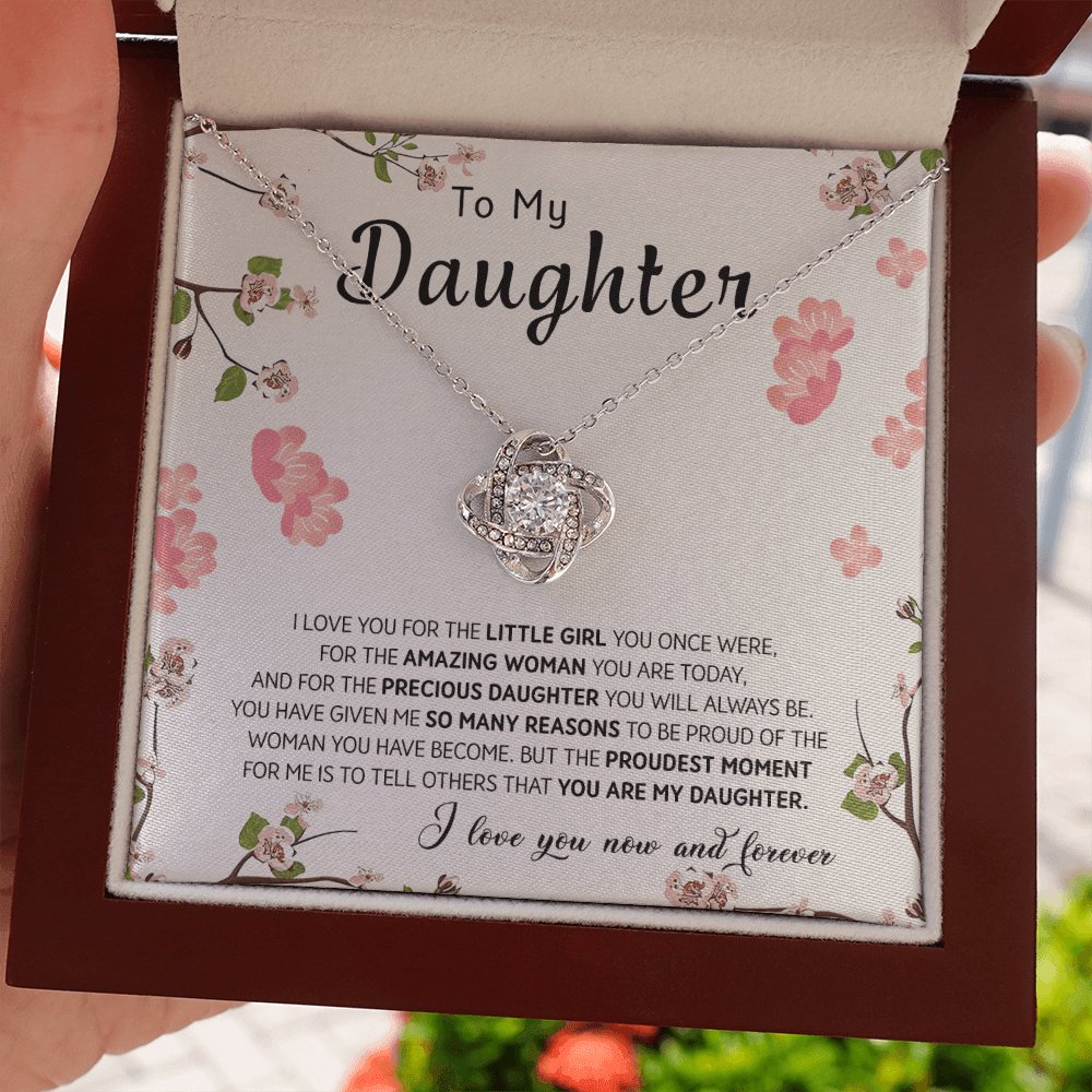 To My Daughter - Proudest Moment - Love Knot Necklace - Celeste Jewel