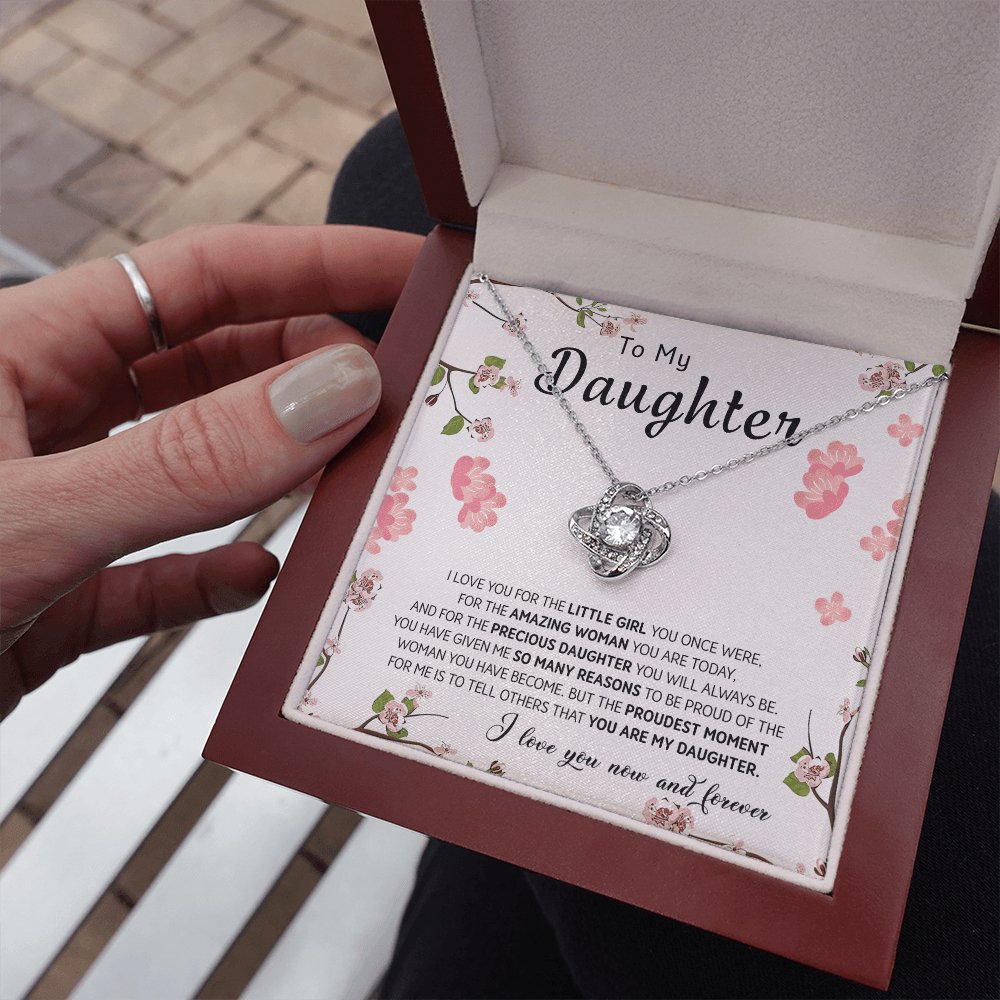 To My Daughter - Proudest Moment - Love Knot Necklace - Celeste Jewel