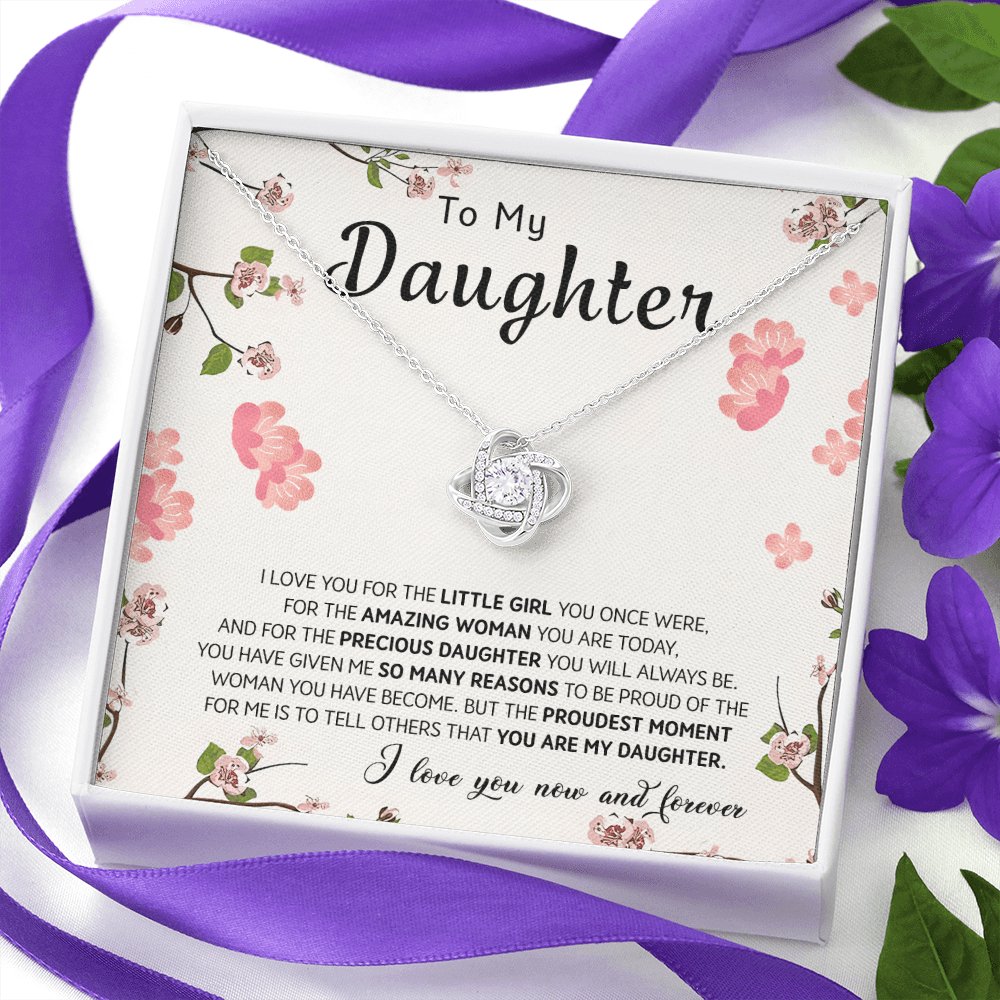 To My Daughter - Proudest Moment - Love Knot Necklace - Celeste Jewel