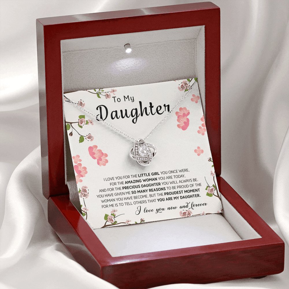 To My Daughter - Proudest Moment - Love Knot Necklace - Celeste Jewel